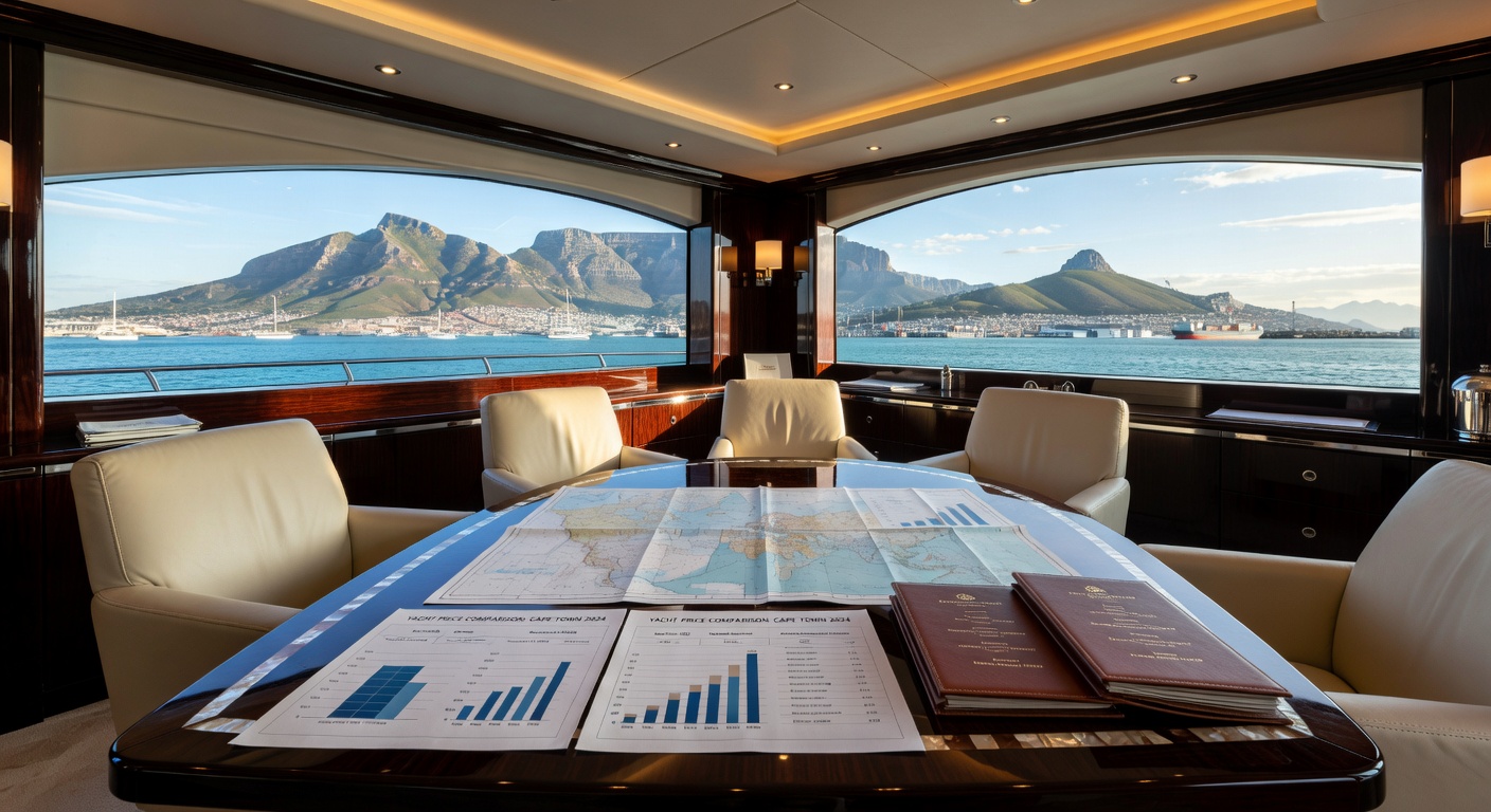 Yacht charter cost breakdown visuals